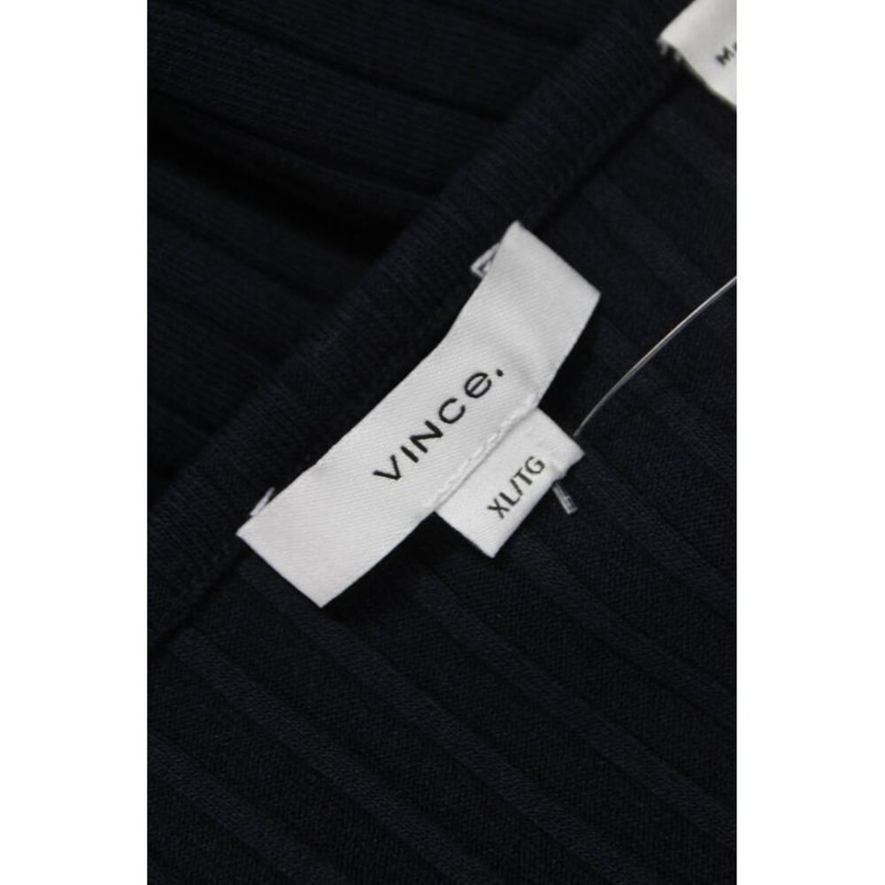 Vince Women Basic Black Striped T-Shirt 3/4 Sleeve Cotton Blend Size XL - Picture 7 of 7
